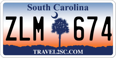 SC license plate ZLM674