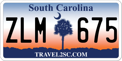 SC license plate ZLM675