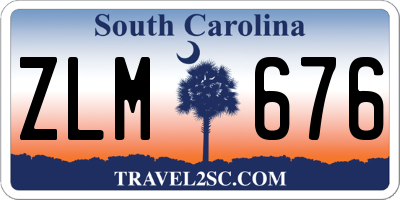 SC license plate ZLM676