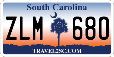 SC license plate ZLM680