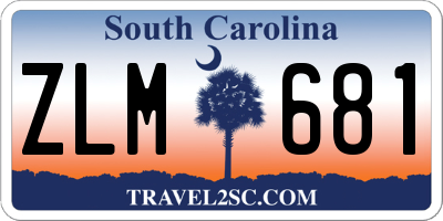 SC license plate ZLM681