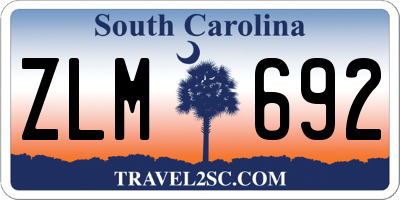 SC license plate ZLM692