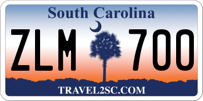 SC license plate ZLM700