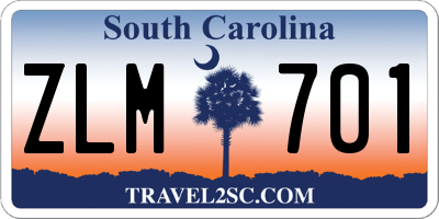 SC license plate ZLM701