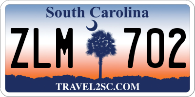 SC license plate ZLM702