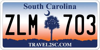 SC license plate ZLM703