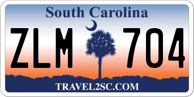 SC license plate ZLM704