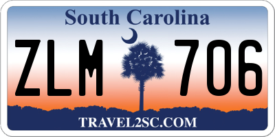SC license plate ZLM706
