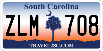 SC license plate ZLM708
