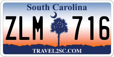 SC license plate ZLM716