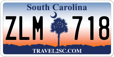 SC license plate ZLM718