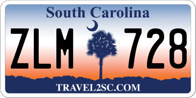 SC license plate ZLM728