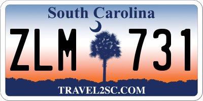 SC license plate ZLM731
