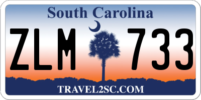SC license plate ZLM733