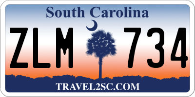 SC license plate ZLM734