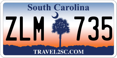 SC license plate ZLM735