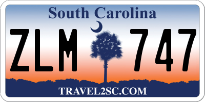 SC license plate ZLM747