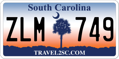 SC license plate ZLM749