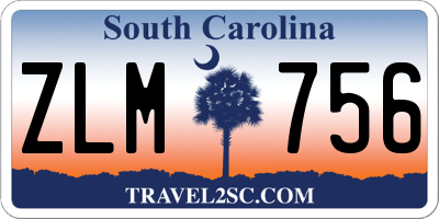 SC license plate ZLM756