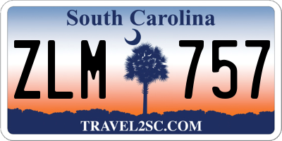 SC license plate ZLM757