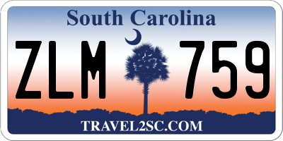SC license plate ZLM759