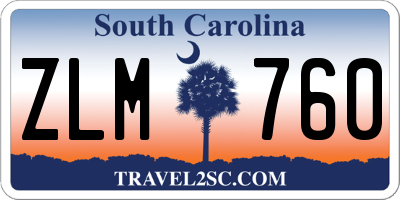 SC license plate ZLM760