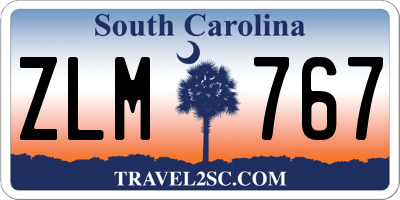SC license plate ZLM767