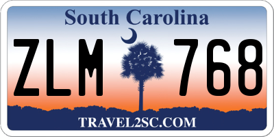 SC license plate ZLM768
