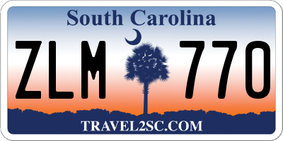 SC license plate ZLM770