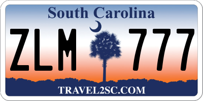 SC license plate ZLM777