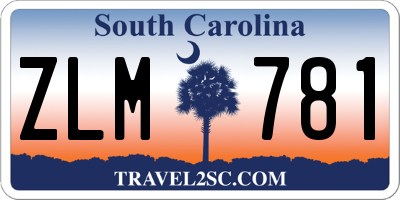 SC license plate ZLM781