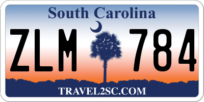 SC license plate ZLM784