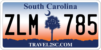 SC license plate ZLM785