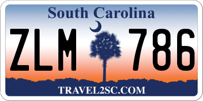 SC license plate ZLM786