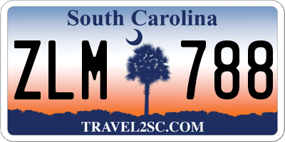 SC license plate ZLM788