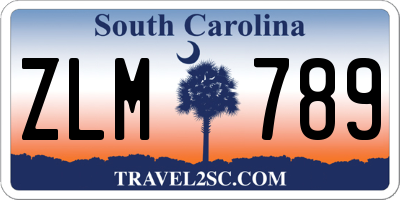 SC license plate ZLM789