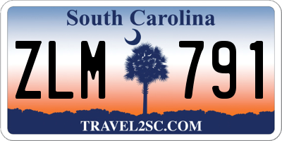 SC license plate ZLM791