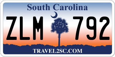 SC license plate ZLM792