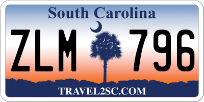 SC license plate ZLM796