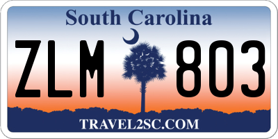 SC license plate ZLM803