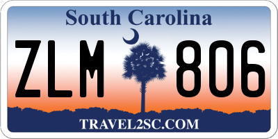 SC license plate ZLM806