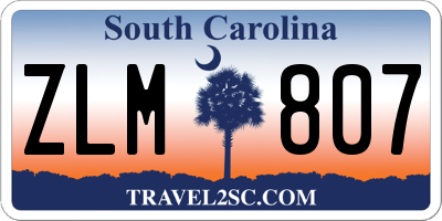 SC license plate ZLM807