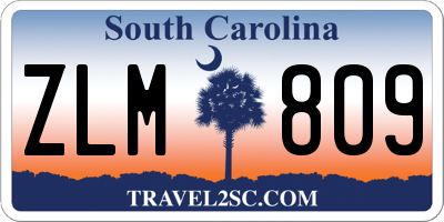 SC license plate ZLM809