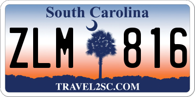 SC license plate ZLM816