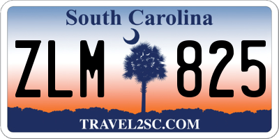 SC license plate ZLM825