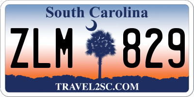 SC license plate ZLM829