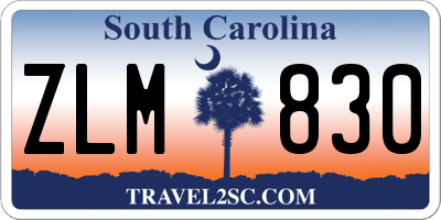 SC license plate ZLM830