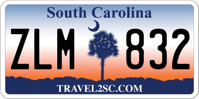 SC license plate ZLM832