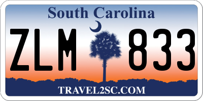 SC license plate ZLM833