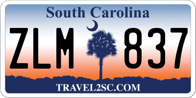 SC license plate ZLM837